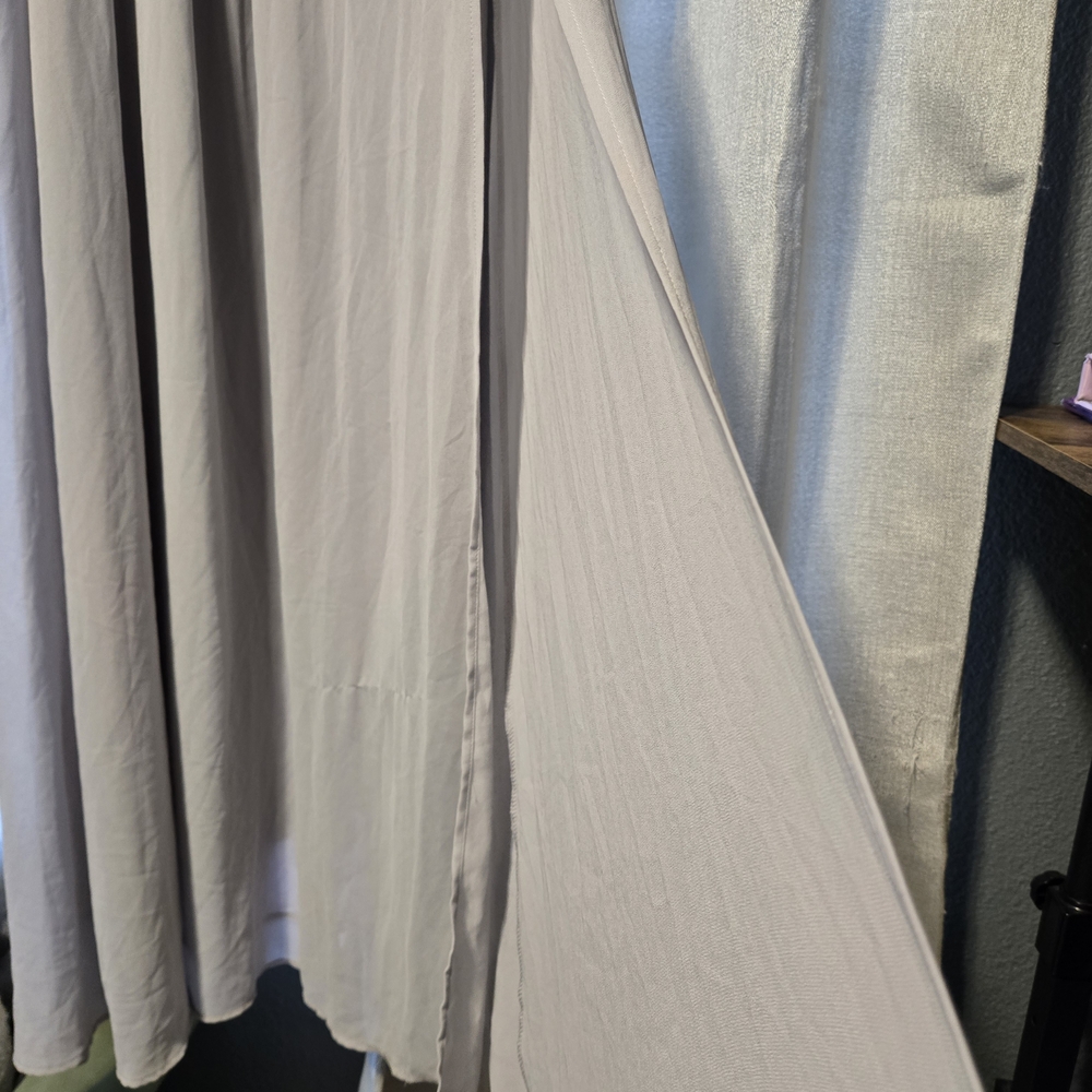 Lulu's Gray Maxi Dress with Slit - Picture 4 of 7